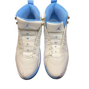 Jordan Air Jordan 12 Retro Shoes Mens Size 13 White Blue Sneakers 510815-117